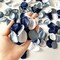 300Pcs Dusty Blue Rose Petals Wedding Table Decor Navy Blue White Dusty Blue Artificial Flower Petals for Wedding Shower Decorations